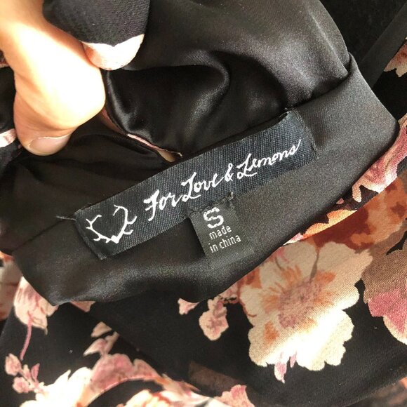 FOR LOVE & LEMONS Autumn Maxi Dress Midnight Floral Size Small - Picture 10 of 13